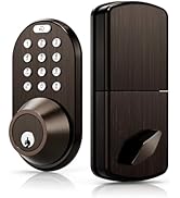 Keyless Entry Keypad Door Lock - Upgraded Smart Electronic Digital Code Deadbolt for Front Doors ...
