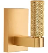 TUNNY Towel Hooks Bathroom - 3 Pack Brushed Gold Coat Hook Robe Hooks Decorative Wall Hooks for B...