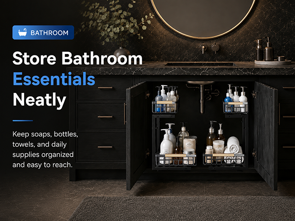 bathroom under sink organizer