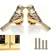 Sutfmwe Bird Shaped Cabinet Knobs, Drawer Pulls Handles, Zinc Alloy, Set of 2 with Screws, for Ca...