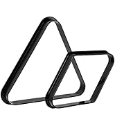 GSE Black Plastic Billiard Pool Ball 8-Ball Triangle Racks / 9-Ball Diamond Pool Ball Racks Fit S...