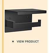 Auxmir Self Adhesive Toilet Paper Holder with Shelf, Premium SUS304 Stainless Steel Rustproof Wal...