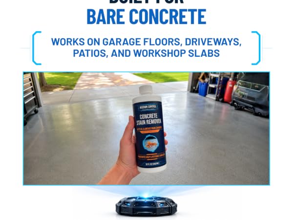 concrete stain remover tackles tough oil and grease stains on porous concrete