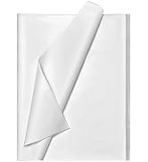 Bobobag 100 Sheets 20"X14" White Tissue Paper for Gift Bags, Recyclable Gift Wrapping Paper, Chri...