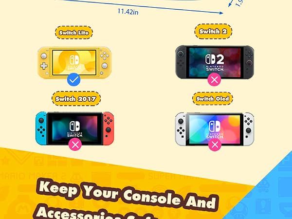 Gurgitat 6in1 Kits Accessories Bundle for Nintendo Switch Lite 2019