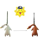 Anki HappiGo Car Swing Duck Creative Cute Rearview Mirror Pendant Color-Changing Duck Car Hanging...