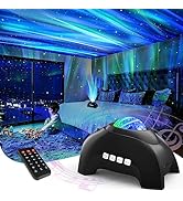 AIRIVO Northern Lights Aurora Projector, Star Projector Music Speaker, White Noise Night Light Ga...