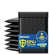 Metronic Bubble Mailers 4.76x8" 50 Pack Padded Envelopes with 1/7" Thickened Bubble Waterproof Ma...