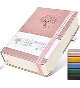 Lined Journal Notebook -365 Pages A5 Thick Journals for Writing Ruled Notebook, Pink Hardcover Le...