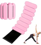 TEMPTIPS Wrist Weights,Adjustable Ankle Weights for Women,2Pc (Each 1lb) Silicone Workout Arm Wei...