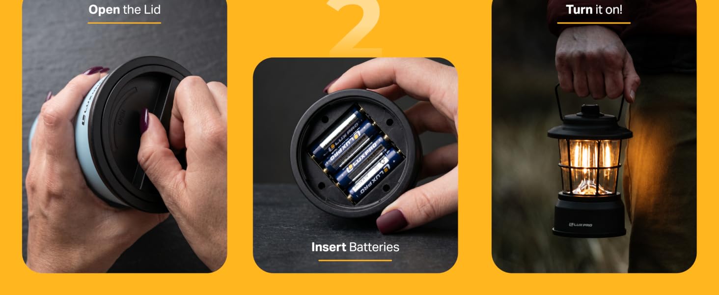 Open the LID Insert Batteries