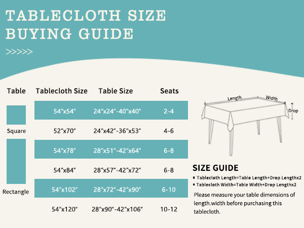 Tablecloth Size Buying Guide