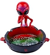 Yblenic Ash Tray Cool Ashtrays for Cigarettes, Alien Fantasy Ashtray Decor for Home Office, Ornam...