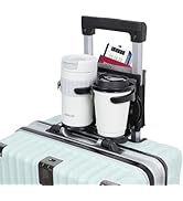 Vigorport Luggage Travel Cup Holder, Folding Drink Caddy for Suitcases - Hold Two Coffee Mugs Tra...