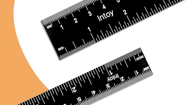 Zotemo mattle black rulers stainless steel staight edge