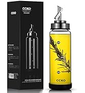 Glass Olive Oil Dispenser Bottle with Stainless Steel Spouts Shatterproof Glass Olive Oil Bottle ...