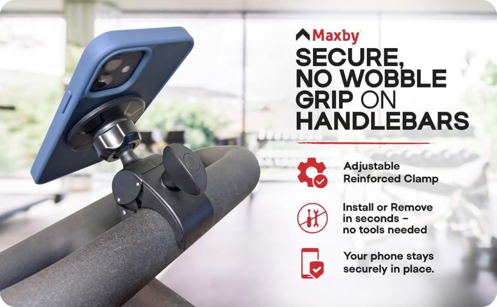 Secure no-wobble grip on handlebars