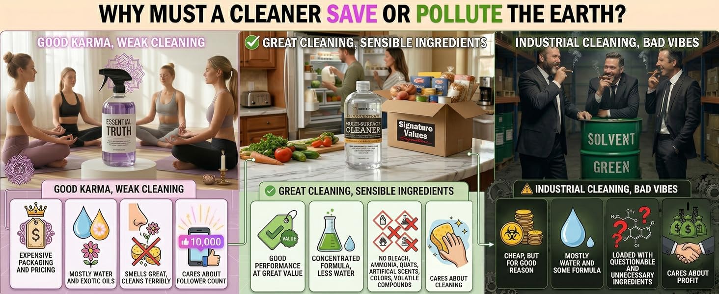 Why must a cleaner save or pollute the earth?