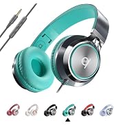 ARTIX CL750 Wired Headphones with Mic & Volume Control — Noise Isolating On-Ear Headphones for Co...