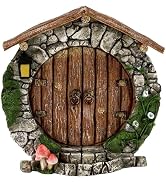 JJLFresheners Fairy Garden Doors and Windows for Trees Miniature Fairy Gnome,Sculptures and Statu...
