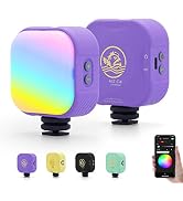 IFOOTAGE RGBW Video Light, Portable RGB Camera Light, 2700K-10000K/CRI 95+/120 mins Battery Life/...