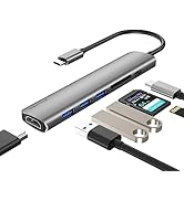 WALNEW USB C Hub, USBC Dongle Multiport Adapter with 4K HDMI,100W PD,SD/TF Reader,USB 3.0 Ports, ...