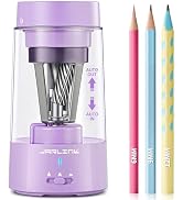 JARLINK Electric Pencil Sharpener, Fully Automatic Rechargeable Pencil Sharpener for 6-12mm Penci...