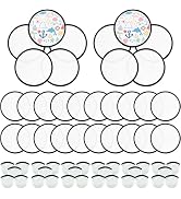 V-chen Foldable Flying Disc Fans Set with Bags, 9.8 Inch Black Egde Fabric Beach Flying Disc for ...