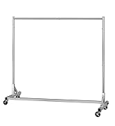 Simple Trending Industrial Grade Z Base 70in extra long Clothes Garment Rack, Commercial Grade Ro...