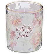 Christian Art Gifts Walk by Faith Bible Verse Scented Candle: Soy Wax, Pure Essential Oils, Aloe ...
