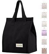 TELLUMO Corduroy Lunch Tote Bag for Women Cute Insulated Lunch Box with Large Capacity (7.5L) Reu...
