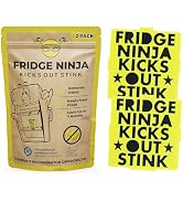 Fridge Ninja Compact Fridge Deodorizer (2 Pack) - More Effective Than Baking Soda - Compact Size ...