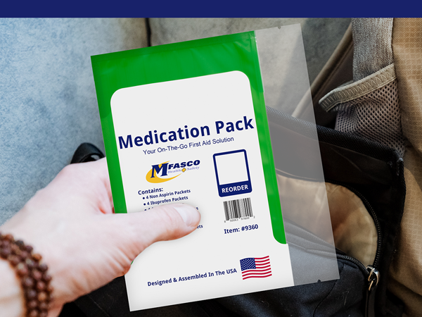 TSA approved package assembled in the USA 28 assorted medications home bag kit reorder