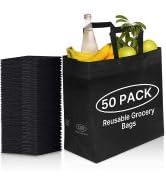 Reusable cotton canvas tote bags black bulk for crafts, shopping, DIY, grocery, gifts, sustainable