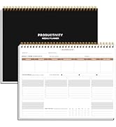 Weekly Productivity Planner - 8.5" x 11" Dashboard Desk Notepad Has 6 Focus Areas to List Tasks f...