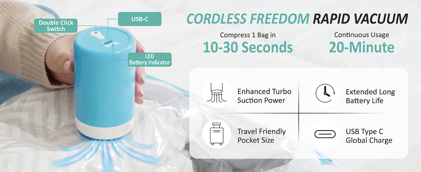 vacuum travel bags with pump