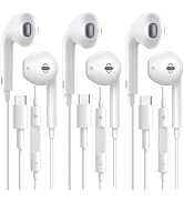USB C Headphones for iphone15,USB Type C Earphones HiFi Stereo Wired Earbuds Magnetic Noise Cance...