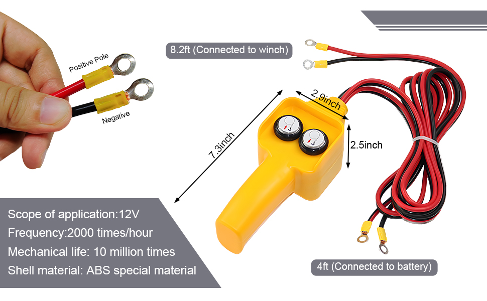 It comes with 8.2-foot and 4.2-foot cables.