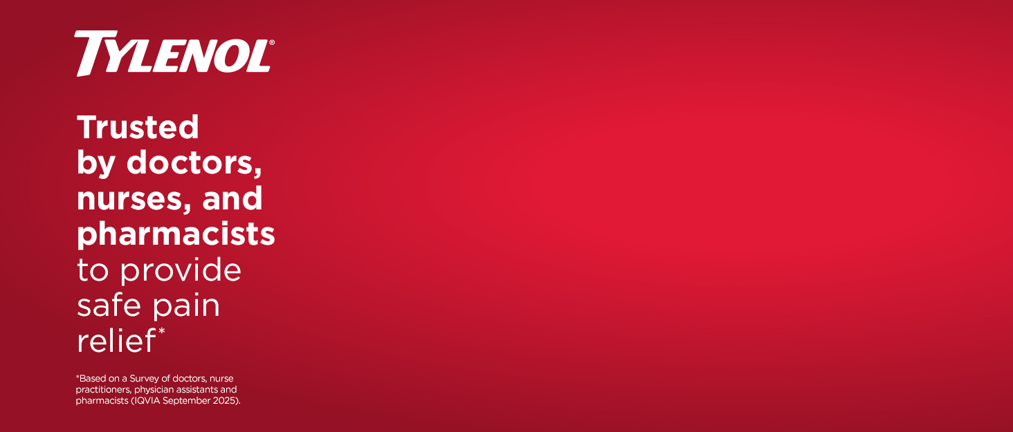 Tylenol trusted by doctors, nurses, and pharmacists to provide safe pain relief