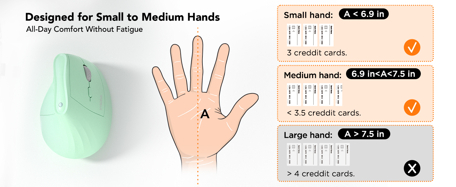 Ideal for small to medium hands