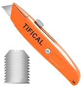 TIFICAL Box Cutter, Aluminum Shell Utility Knife, Box Cutter Retractable Heavy Duty for Cartons, ...