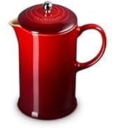 Le Creuset Stoneware French Press, 34 oz., Cerise