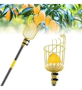 Fruit Picker Mango Picker, 66 Inch Long Heavy Duty Fruit Picker Tool with Fruit Basket, Adjustabl...