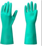 ThxToms Chemical Resistant Nitrile Gloves, Resist Household Acid, Alkali, Solvent and Oil, Latex ...