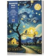 Tlenpo Marker Paper Pad, 8.5"X5.5" Marker Sketchbook Bleedproof, 100 Sheets (120gsm/73lb) Drawing...