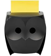 Post-it Note Dispenser, Sticky Note Holder, Black Owl Design, Includes 45 Sheets of 3 in x 3 in C...