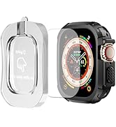 BOTOMALL Compatible with Apple Watch Ultra/Ultra 2 Bumper Case 49mm Screen Protector Tempered Gla...