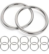 ZUSFUL 1.18 inch Metal O Rings,Stainless Steel Round Ring Buckles 5/32" Wire Diameter,metal rings...