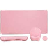 WB WEIRDBEAST Keyboard Wrist Rest Large Mouse Pad Wrist Support for Computer, 4 in 1 Memory Foam ...