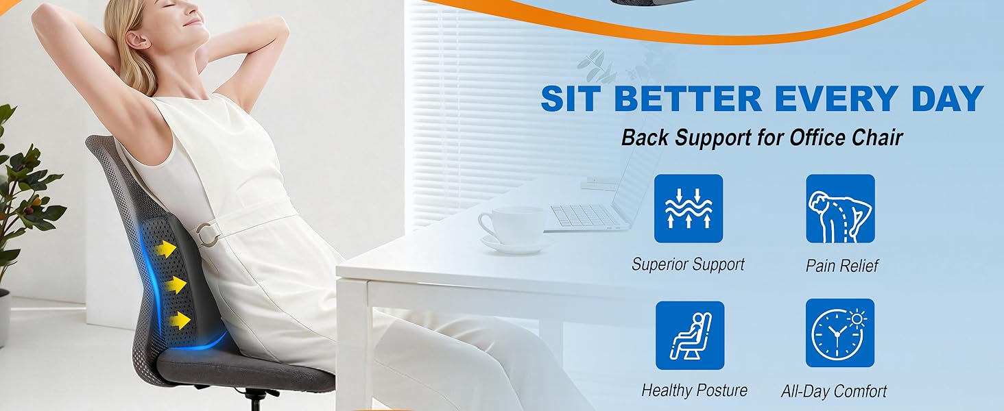 Improve posture and reduce strain with a supportive back pillow for office chair for daily comfort.